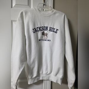 White Jackson Hole Wyoming Men’s Sweater